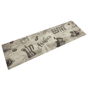 vidaXL Tappeto da Cucina Lavabile Grigio Caff&egrave; 45x150 cm in Velluto
