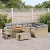 vidaXL Set Divano da Giardino con cuscino 12 pcs Beige e Grigio Chiaro