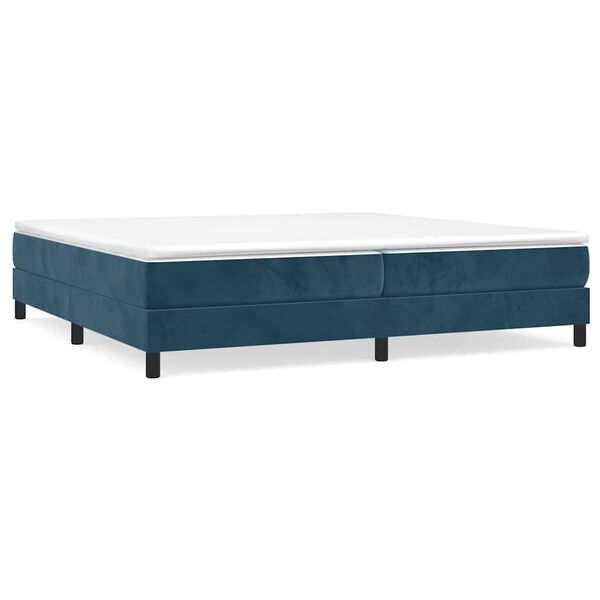 vidaXL Struttura Letto a Rete a Molle Blu Scuro 200x200 cm in Velluto