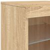 vidaXL Credenza con Luci LED Rovere Sonoma 162x37x67 cm
