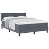 vidaXL Letto a molle con materasso Grigio scuro 200 x 160 cm Velluto