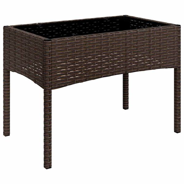 vidaXL Set Mobili da Giardino 4 pz con Cuscini in Polyrattan Marrone
