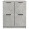 vidaXL Credenze 2 pz Grigio Cemento 60x30x70 cm in Legno Multistrato