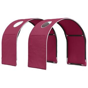 vidaXL Tunnel per Letto 2 pcs Rosso 211 x 52,5 x 2 cm Poliestere