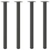 vidaXL Gambe per tavolo consolle 4 pz Antracite 72-74 cm Acciaio