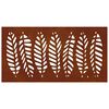 vidaXL Decorazione Muro da Giardino 105x55 cm Foglia Acciaio Corten