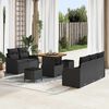 vidaXL Set Divano da Giardino 8 pcs Nero polyrattan