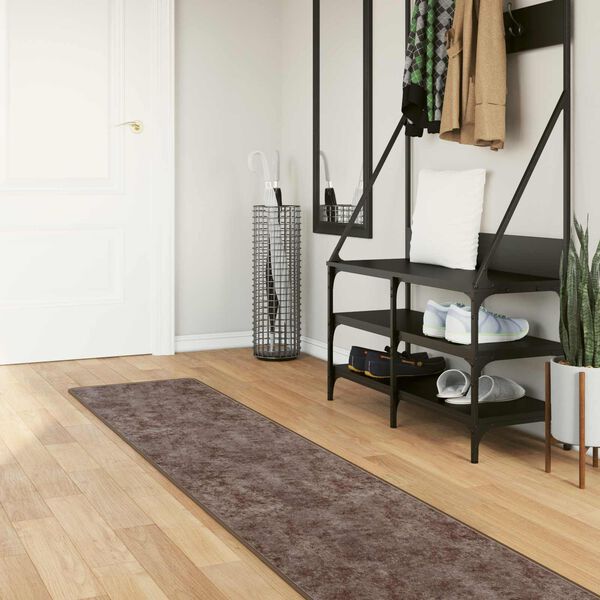 vidaXL Runner Tappeto MARSA Grigio 450 x 50 cm Poliestere e PVC