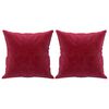 vidaXL Divano a 2 Posti con Cuscini Rosso Vino 140 cm in Velluto