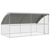 vidaXL Gabbia per polli con 1 porta 2 pz Argento 400x200x200 cm