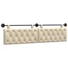 vidaXL Testata appesa Montaggio a parete Crema 210 x 55 x 7 cm Tessuto