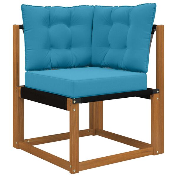 vidaXL Cuscino per divano da esterno 3 pcs Blu Reale Poliestere