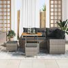 vidaXL Set Divano da Giardino 8 pcs Grigio polyrattan