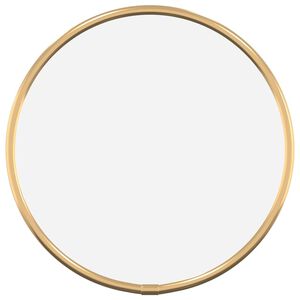 vidaXL Specchio da Parete Dorato &Oslash; 20 cm Rotondo