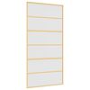 vidaXL Porta Scorrevole Oro 102,5x205 Vetro Smerigliato ESG Alluminio