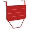 vidaXL Tavolo Appeso da Balcone Rosso 60 x 39 x 65 cm Acciaio
