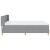 vidaXL Letto a molle con materasso Grigio chiaro 200 x 140 cm Tessuto