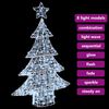 vidaXL Albero di Natale con 100 LED Bianco freddo 120 cm Acrilico