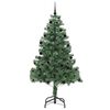 vidaXL Albero di Natale con 300 LED con supporto Verde 210 cm PVC