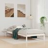 vidaXL Letto con Tavolini Laterali Bianco 90 x 210 cm Pino massello