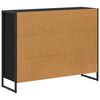 vidaXL Mobile laterale Rovere Nero 96,5 x 30 x 75 cm Legno multistrato