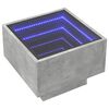 vidaXL Tavolino con LED Grigio Cemento 40x40x30cm in Legno Multistrato