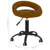 vidaXL Sedia Girevole da Ufficio Marrone in Velluto
