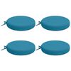 vidaXL Cuscini per Sedia in 4 Pezzi SOEST 4 pz 100% Poliestere Azzurro