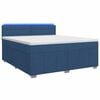 vidaXL Letto box spring con materasso Blu 160 x 200 cm Tessuto