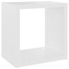 vidaXL Mensole Parete a Cubo 4 pz Bianche 22x15x22 cm