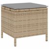 vidaXL Set da Pranzo per Giardino Beige Poly Rattan