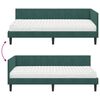 vidaXL Struttura Letto Angolare con Materasso 2 pcs Verde Velluto