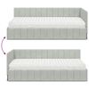 vidaXL Struttura Letto Angolare con Materasso 2 pcs Grigio chiaro