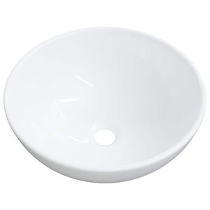 vidaXL Lavandino Bianco 28x28x10 cm Ceramica