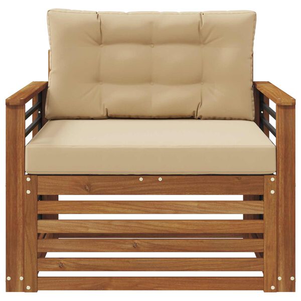 vidaXL Set di divani da esterno Legno di Acacia Massello e Poliestere