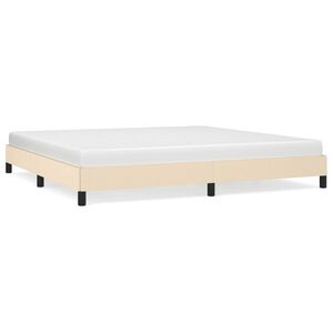vidaXL Giroletto senza Materasso Crema 200x200 cm in Tessuto