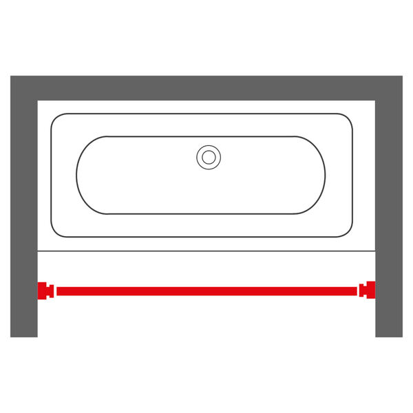 Sealskin Barra Telescopica per Tenda Doccia 185 cm Bianca