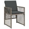 vidaXL Set da Pranzo per Giardino 5 pcs Grigio polyrattan