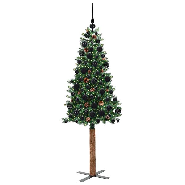 vidaXL Albero di Natale snodato con 300 LED con supporto Verde 180 cm