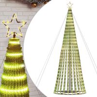 vidaXL Illuminazione Albero Natale a Cono 1028 LED Bianco Caldo 403 cm