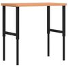 vidaXL Banco Lavoro 100x60x(73-99,5) cm Legno di Faggio Rettangolare