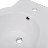 vidaXL Set WC e Bidet con Piede in Ceramica Bianca