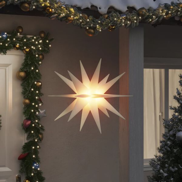 vidaXL Luci di Natale con LED 3 pz Pieghevoli Bianche 100 cm