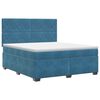 vidaXL Letto box spring con materasso Blu 180 x 200 cm Velluto