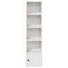 vidaXL Libreria Bianca 31x24x127 cm in Legno Multistrato