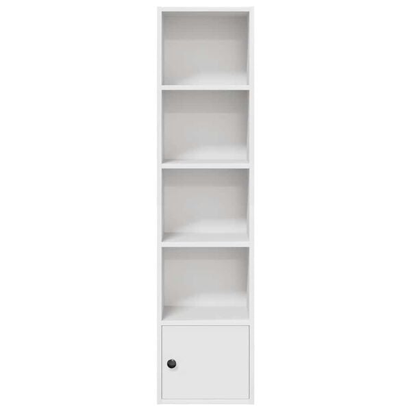 vidaXL Libreria Bianca 31x24x127 cm in Legno Multistrato