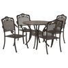 vidaXL Set da Pranzo per Giardino 5 pcs Bronzo 90 x 90 x 75 cm