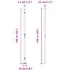 vidaXL Pali per Recinzione 13 pcs Argento Ø32mm 160 cm Acciaio zincato