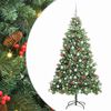 vidaXL Albero di Natale artificiale 300 LED Bianco caldo PVC e Metallo