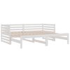 vidaXL Dormeuse Estraibile Bianca 2x(80x200) cm Legno Massello di Pino